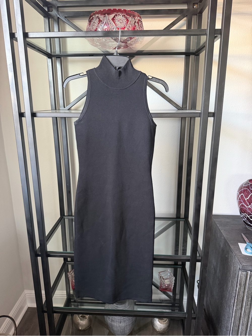 MICHAEL Michael Kors Black Sleeveless Turtleneck Dress